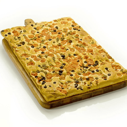 Focaccia with Olives & Cherry Tomatoes - Pacific Unlimited, Inc.